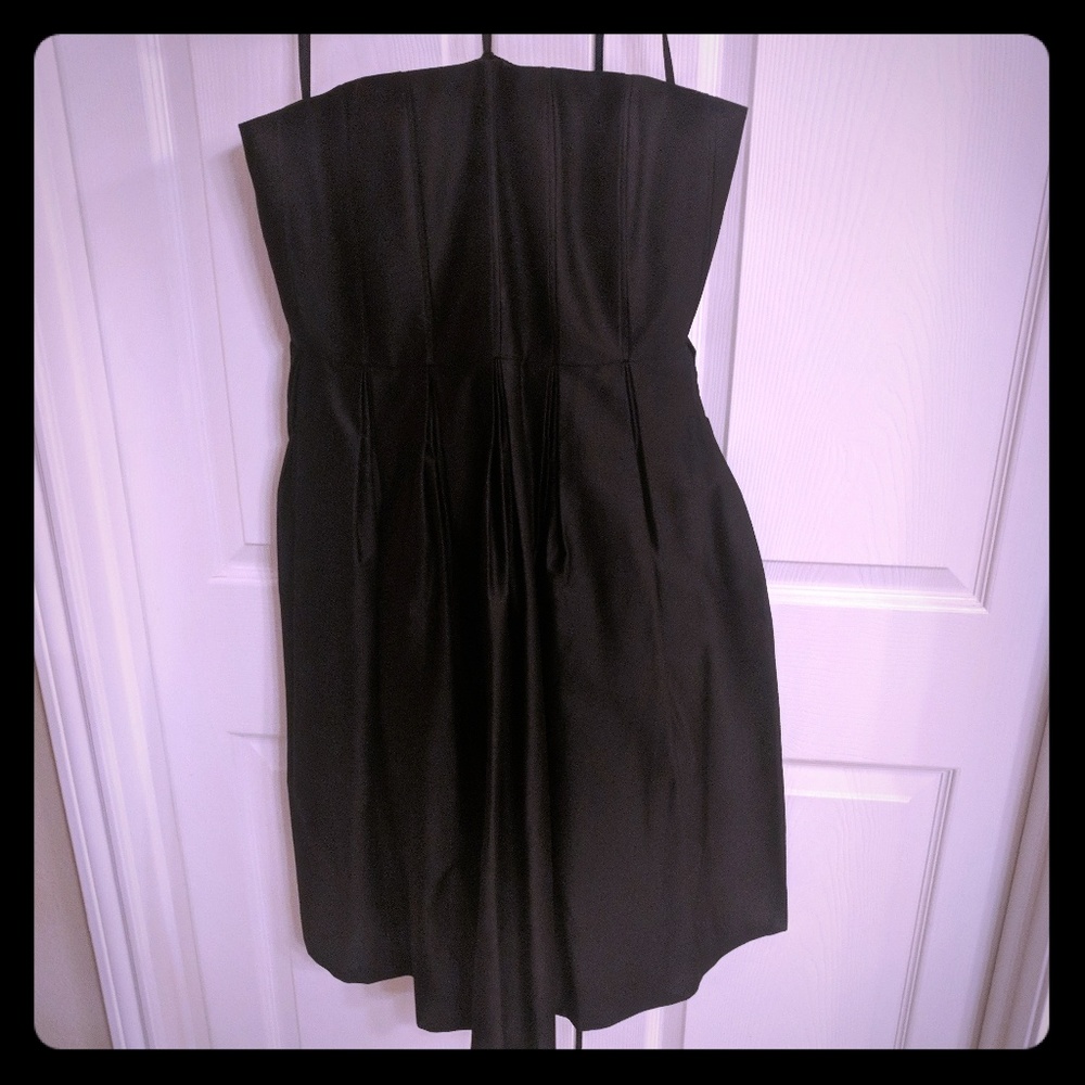 Black strapless dress